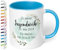 Geschenk zur Jugendweihe Konfirmation für Mädchen & Jungen: Tasse personalisiert „Zu deiner WUNSCHTEXT“ – Blätter-Motiv – Keramik 330ml Kommunion Firmung Taufe (Hellblau)