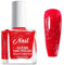 Bright Red Glitter Nail Polish - Shimmer Sparkly Varnish Quick Dry - Long Lasting Breathable No UV Needed - French Manicure for DIY Nail Art