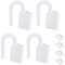 4 Pcs Hinge Guard Finger Protector White Proofing Door Stopper Safety Door Stopper Finger Guard for Door Window Protection Baby Kids
