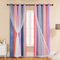 XiDi Thermische Verdunkelungsvorhänge mit Öse für Wohnzimmer Regenbogen Wanddekorationen Vorhänge Kinderzimmer Doppelschicht mit Netz Grau Rosa Lila 87×183cm Grey PinkPurple/86/183/2 IT