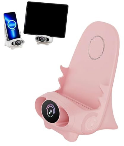 rujjftsy Phone Holder Charger, Mini Chair Wireless Portable Mini Chair Wireless Charger, Multifunctional Phone Holder, Wireless Charging Adapter, Adapts to Most Phones