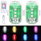 8 Farben Drahtloses Auto LED-Blitzlichter mit Fernbedienung, 2 Stück Strobe Drone Light, Hochhelle Blitzleuchte USB-Aufladung, Wasserdicht Blitzlicht für RC-Auto, Drohne, LKW, Motorrad, Fahrrad