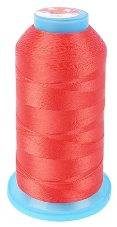 FOGAWA Filo da cucire in nylon resistente 1200m, 210D/3, Filo da cucito in nylon Filo per cucire per capelli, tela, scarpe, borse, tende, tappeti (Rosso)