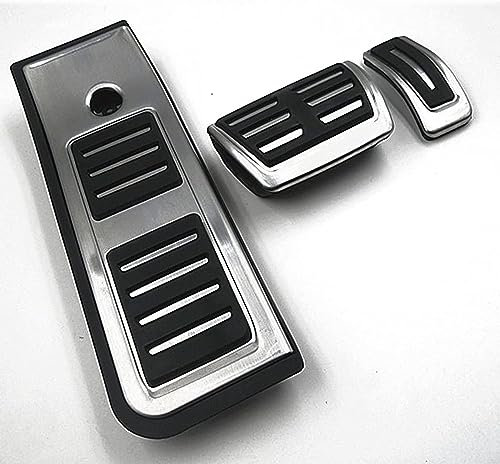 LeiBaOF Auto Pedale Für Audi A6 C8 2019 2020,Nicht-Slip Edelstahl Rest Fuß Pedal Auto Accessicess Bremse Pedalkappen Keine Bohren,B-at 3pcs