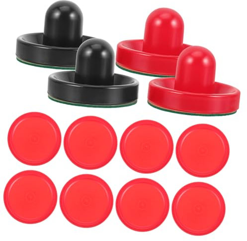 Supvox 16 Stücke 76 Mm Air Hockey Pucks Drücker Set Rot Hockey Tisch Ersatz Pucks Für Air Hockey Zubehör