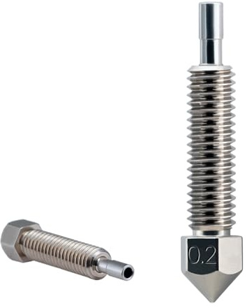 Micro Swiss Brass Plated Wear Resistant Nozzle for FlowTech Hotend - 0,20 mm