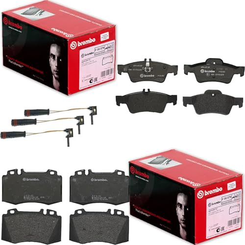 Brembo Bremsbelagsatz Set vorne+hinten | P 50 053+P50052+280084 Kompatibel mit CLS (C219),E-Klasse (W211),E-Klasse T-Model (S211),S-Klasse (W220, V220),SL (R230),SLK