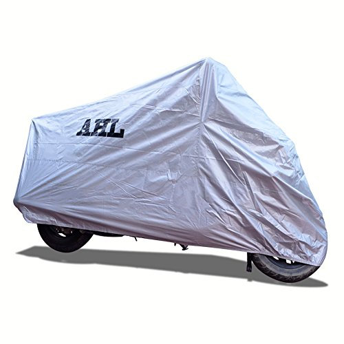 AHL Funda para Moto Funda Protector Cubierta Resistente A Prueba de UV (Plata,XXL)