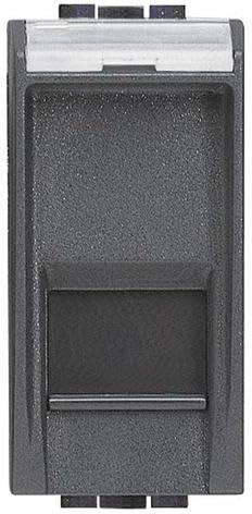 BTicino L4279C6F Prise RJ45 Livinglight Catégorie6 FTP, 1 Module, Anthracite, Lot de 10