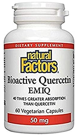 Natural Factors Bioactive Quercetin EMIQ 50mg, 60 Vegetarian Capsules