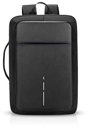 FANDARE 3 in 1 Men's Business Backpack with USB Charging Port Laptop Handbag Switch Travel Shoulder Bag Waterproof Polyester Black, L, Leisure Backpack, Black, L, Leisure Backpack