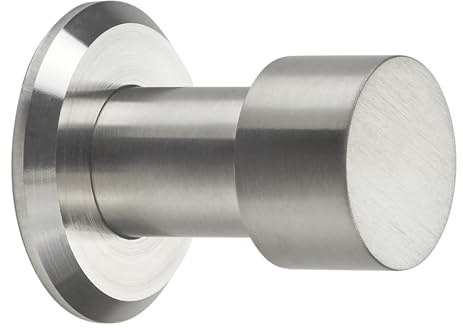 SOTECH 1 Stück Garderobenhaken TUULA mit Platte aus Edelstahl massiv | inkl. Montagematerial Durchmesser 33mm Gesamtlänge Wandhaken Handtuchhalter