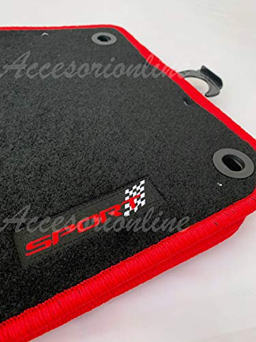 Accesorionline Fußmatten VW Golf III 1991-1999 Matten nach Maß MKIII MK3 GTI Rote Kanten VW 3