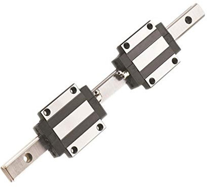SenTECH - Asta di guida lineare HSR15, lunghezza circa 1000 mm, guida lineare + blocco per cuscinetti per carrello tipo quadrato HSR15CA x 2 pezzi, per router CNC fai da te