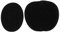 Sharplace 6pcs Ellbogen - und Knieflicken zum Aufnähen oder Aufbügeln, ovale Flicken für Ellenbogen und Knie Applikation, Schwarz