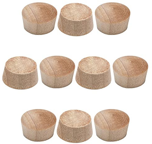 MroMax Holzdübel mit flachem Kopf, 14 x 9 mm, Weiß, 10 Stück, MRO191114T-0018, 10PCS 14*9