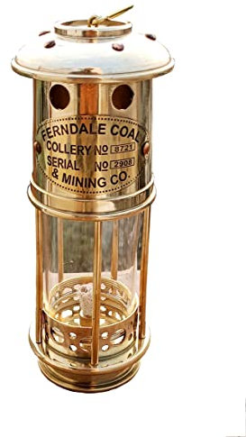 Lanterna a olio in ottone lucido da 17,8 cm, stile nautico, idea regalo