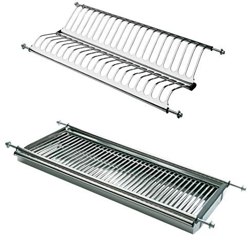LMG Escurridor de Platos y Vasos Acero Inoxidable para Muebles de Cocina (450)