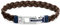 Tommy Hilfiger Jewelry Geflochtenes Lederarmband für Herren Braune Farbe - 2790309