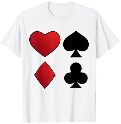 Lustiges Poker Design Spielkarten Kreuz Herz Motiv Karte Fun T-Shirt