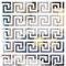SelfTek 30 Stück Abnehmbare Acrylspiegel Spiegel Wandaufkleber Silber Spiegel Abziehbilder Geometrische Griechische Schlüsselmuster für zu Hause Schlafzimmer Hintergrund Dekoration (30-Silber)