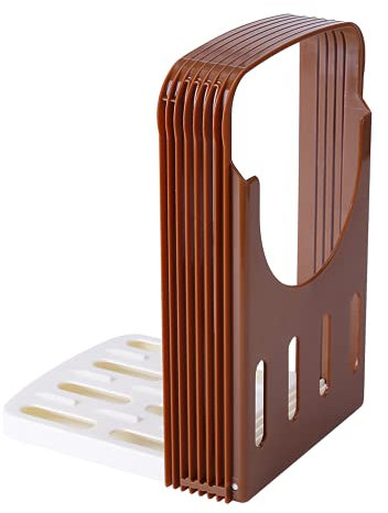 Goshyda Bread Slicer, Adjustable Bread Cutter with 4 Thickness Foldable Bread Slicer with Slicing Guide, for Home Bread Beagl Loaf