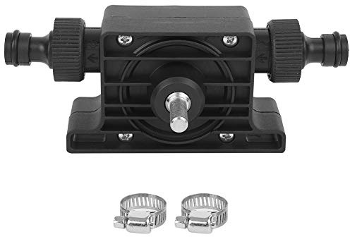 Portable Electric Drill Driven Type Pump Compact Water Oil Pump with 2pcs Connector (black)