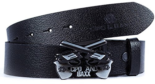 Cipo & Baxx Herren Gürtel CG148-bans schwarz 95cm x 3,8cm