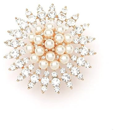 IMINI Statement Ehering mit großen CZ Perlen für Frauen Mädchen Vintage CZ Kristall Kunstperlen Ball Blume verstellbar offen Band Wrap Geburtstag Cocktail Party Ring