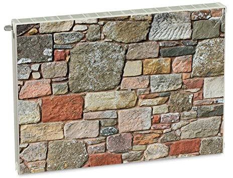 Magnet Heizkörperverkleidung Heizkörperabdeckung Beige Ziegel 80x60 cm Heizung Abdeckung Verkleidung Magnetische Abdeckmatte Kühlschrank aus Einem Flexiblen Magneten Digitaler Aufdruck
