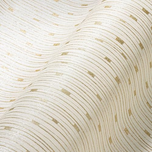 A.S. Création Moderne Streifentapete Creme Gold THE BOS 388223 Vliestapete Tapete Streifen 10,05 m x 0,53 m Made in Germany