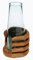 Wogeka - Glas Vase in Hand Gamal Wurzel-Holz - im modernen Style aus Holz als Geschenk-Idee zu Weihnachten Geburtstag Dekoration (Hand05 Ø Glas 11 cm)