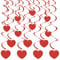 20 Stücke Spiralen Girlande Rote Herz Hochzeit Spiral Girlanden Deckenhänger Hängende Decke Hochzeitsdeko Hängedekoration für Geburtstag Valentinstag Weihnachten Party