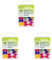 K3T 48353 Pinnwandnadeln XXL bunt/transparent, 15 Stück, 3er Pack
