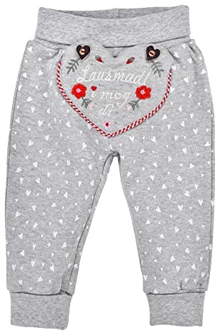Bondi Trachten Laufhose Babyhose i mog di grau-Melange 100% Baumwolle