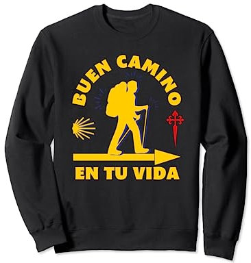 Buen Camino En Tu Vida Coquille Saint-Jacques Croix Mâle Sweatshirt
