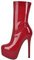 MissHeel Stivaletti con tacco alto, con tacco alto, elasticizzati, laccati, Colore: rosso, 40 EU
