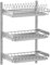 Dish Drainer Rack Wall Mounted Dish Rack Stainless Steel Wall Hanging Bowl Plate Drain Shelf Kitchen Storage Organizer Dish Drying Rack Organizer Shelf Utensil Holder ( Color : A , Size : 3 Tiers )