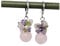 TreasureBay Classic Handmade Natural Gemstone Beads Dangle Drop Earrings for Women Teen Leverback Gold Plated (Rose Quartz)