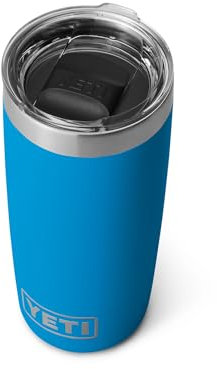 YETI Rambler 10 oz Tumbler, Stainless Steel, Vacuum Insulated with MagSlider Lid, Big Wave Blue