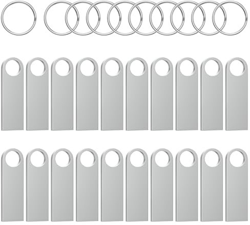 ABLAZE Lot de 20 clés USB 4 Go - Mini clés USB étanches - En métal - Pour ordinateur portable, ordinateur, TV, voiture