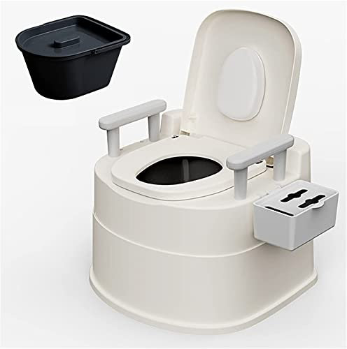 Toilettes mobiles portables, avec poignées intérieures amovibles et lavables et porte-rouleau de papier avec capacité de charge maximale jusqu'à 150 kg, pour tentes, camping-cars, bateaux, camions, ca