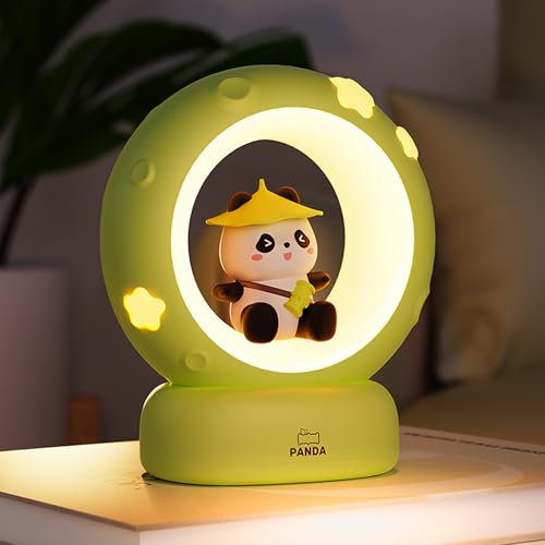 Wetry Nachtlicht Kinder Nachtlampe Panda Dimmbares Nachttischlampe Baby Erstausstattung Neugeborene Stilllicht Kinderzimmer Kawaii Deko Stimmungslicht