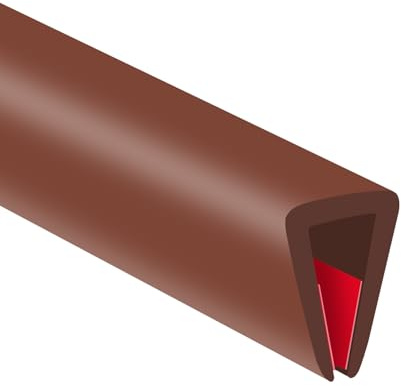 Bordo in gomma, bordo flessibile per bordi taglienti, protezione per bordi a U da 5mm, protezioni autoadesive per compensato, vetro, parti in lamiera flessibile e parti in lamiera, 6 m, colore