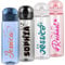 Hodmec Borracce personalizzate Borraccia in plastica personalizzata con nome e foto Borraccia anti-perdita personalizzata da 26 once con manico per sport, palestra, viaggi