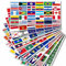 beihaasnatuerlich Lot de 10 feuilles d'autocollants de drapeaux de pays XXL dans le monde entier - 10 feuilles - Résistant aux UV - Imperméable - Dimensions : 5 x 3 cm, 5 x 3,3 cm - Pour modélisme,