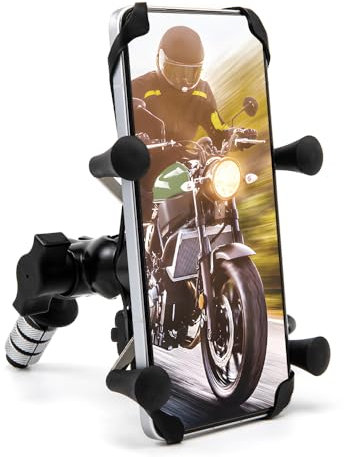 evomosa Support de Téléphone Portable pour Moto - Compatible avec Smartphone 3,5 - 6,5 - pour Moto s1000rr avec Trous Ronds (Style A)