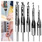 Bordeag Juego de 5 brocas cuadradas, cuadradas, brocas cuadradas, juego de brocas cuadradas para madera, 6,4 mm/8 mm/9,5 mm/11 mm/12,7 mm