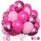 Luftballons Mädchen Luftballons Pink Rosa 50 Stk 12 zoll Ballons Rosa Fuchsia Magenta Metallic Ballons Pink für Frauen Prinzessin Geburtstag Hochzeit Verlobung Babyparty BrautpartyDeko