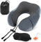 ARTREE Almohada de Viaje Cuello, Comfy Almohada Avion Viscoelastica de Espuma Memoria, Cojin Cuello Viaje con Máscara de Ojos, Tapones y Bolsa, Cojin Cervical Viaje para Tren Coche Viajando